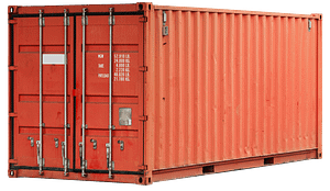 orange shipping container