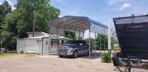 RV Car port in front of our Livingston Office